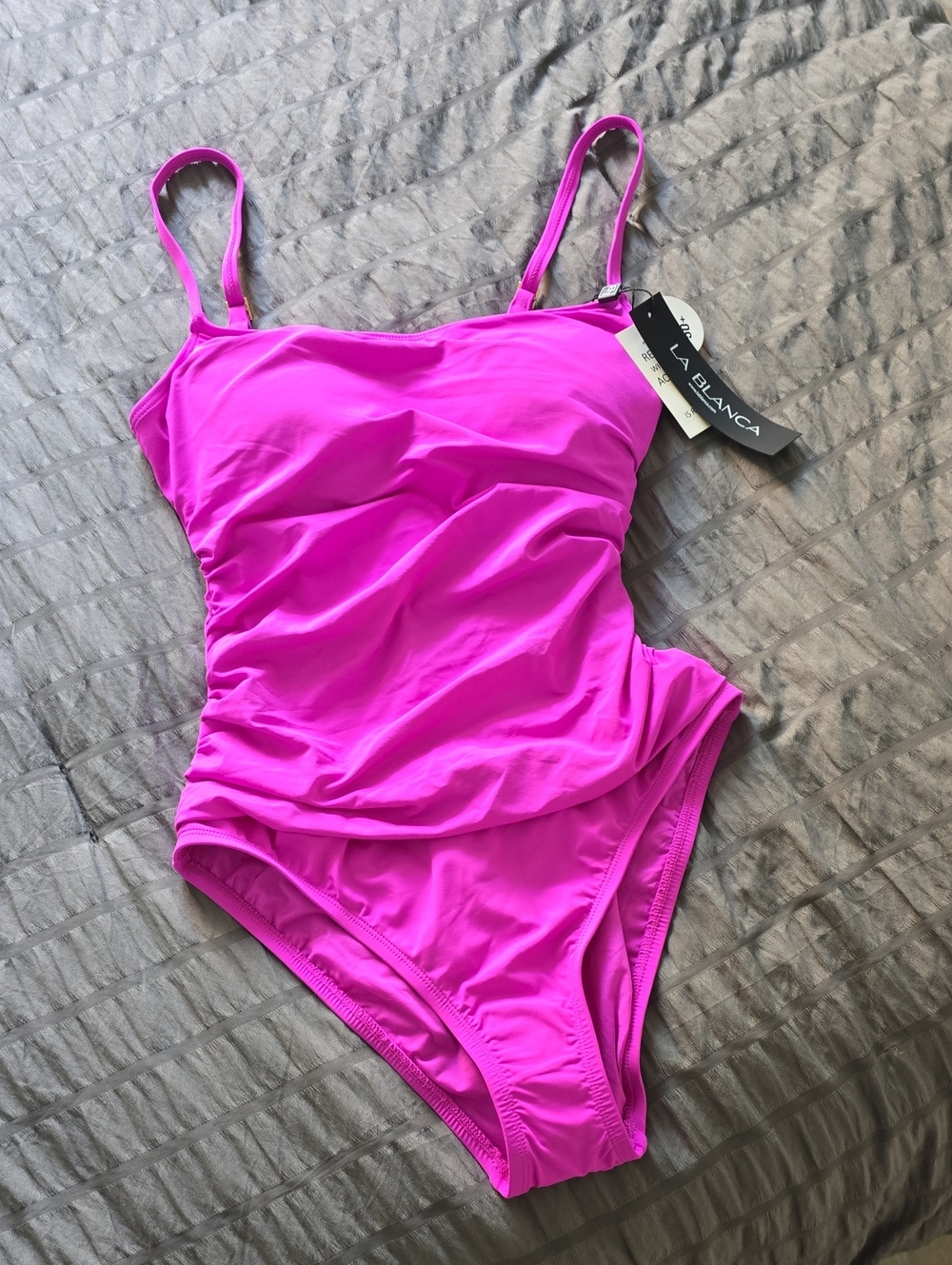 La Blanca One-Piece Swimsuit in Hot Pink Sz 8 Nwt